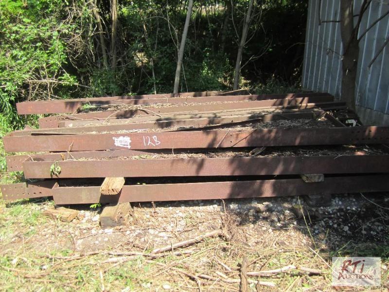 lot 128 image: (13) Steel rafters 13 12 Ft long 1 12&quot...