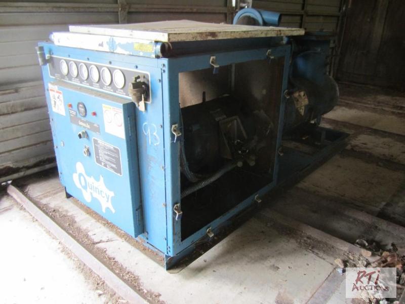 lot 93 image: Quincy air compressor (not working)...