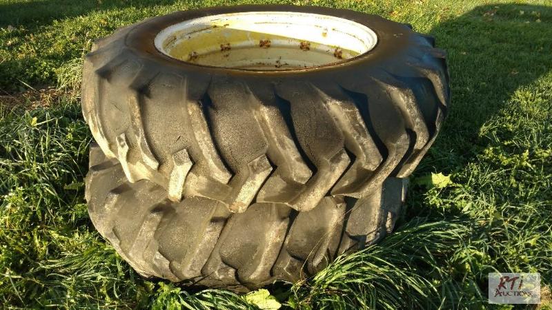 lot 67 image: Set of (2) Tires 16.9-34 mounted on rims. Wi...
