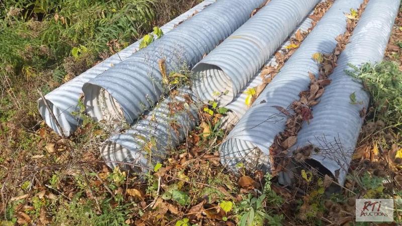 lot 74 image: 160 linear feet of 10&quot CMP galvanized pi...