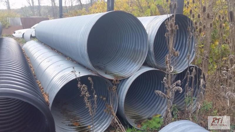 lot 76 image: 100 linear feet of 36&quot CMP galvanized pi...