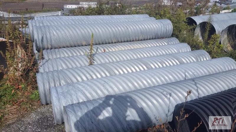 lot 77 image: 120 linear feet of 18&quot CMP galvanized pi...