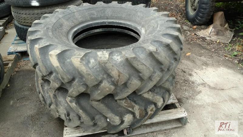 lot 35 image: (2) Tires 14-24 12 Ply Tube Type 75% Tread....