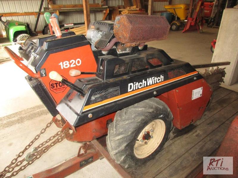 lot 65 image: DITCHWITCH Mo.1820 Walk-behind chain Trencher...