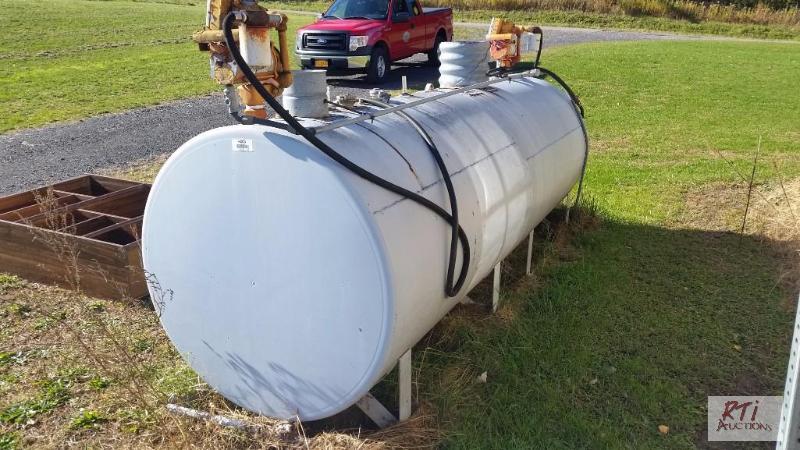 lot 74 image: 1000 Gallon fuel tank, two compartments, 800 ...