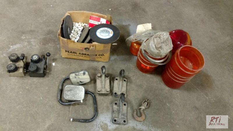 lot 100 image: Lot Hydraulic Valves. Mirrors. Chain Hooks. ...