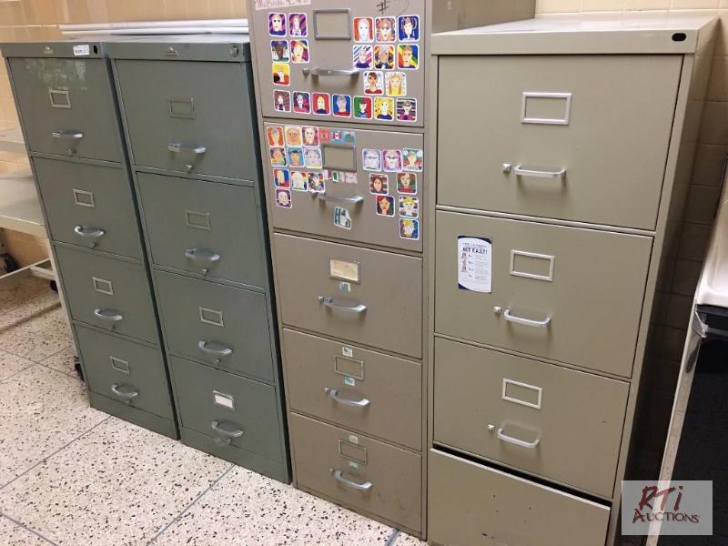 lot 106 image: (4) file cabinets (3) 4 drawer and (1) 5 dra...