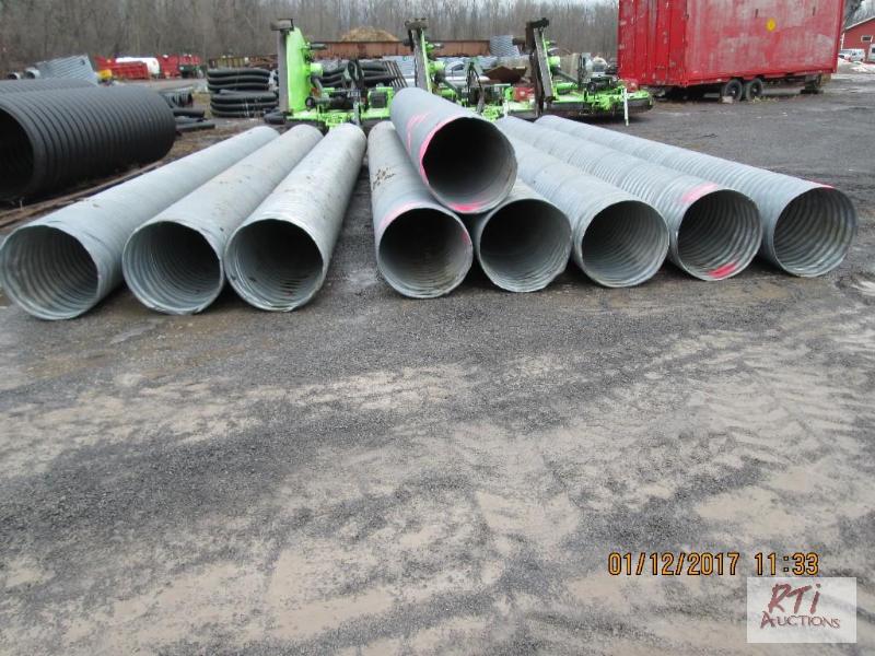 lot 87 image: Quantity of 20 inch galvanized metal pipe, (8...