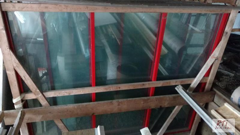 lot 94 image: Store Front Windows. Double glass in aluminum...